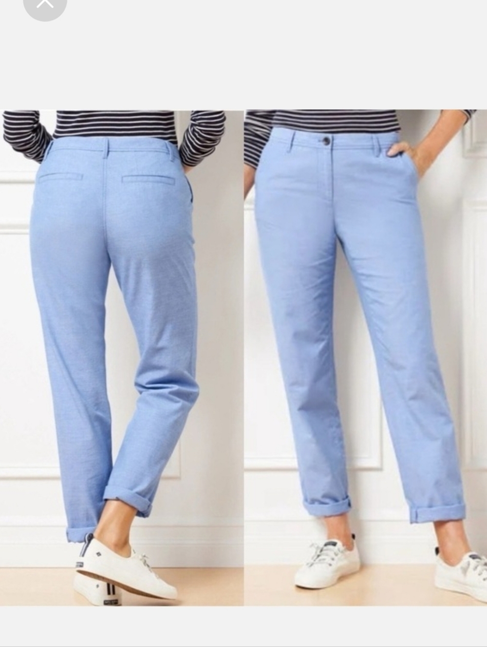 Talbots Relaxed Fit Light Blue Chino Pants Size NEW